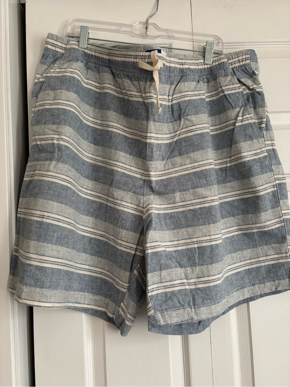 Old Navy Blue and White Striped jogger shorts